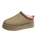 Les Bottines Douillettes – Chaussons Montants Fourrés, Semelle Plateforme