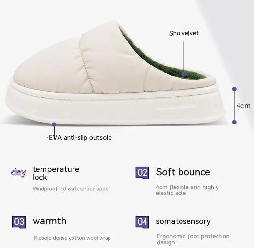Chaussons Nuage – Chaussons Matelassés Doublés Peluche
