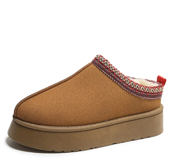 Les Bottines Douillettes – Chaussons Montants Fourrés, Semelle Plateforme