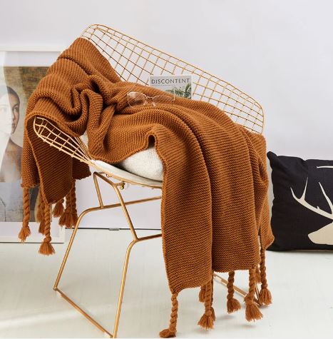 Le Plaid Câlin – Plaid en Maille Tricotée