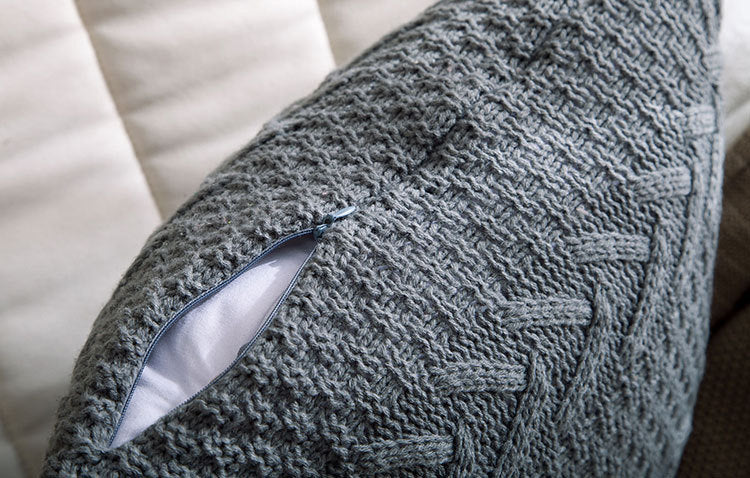 Housse Torsade – Housse de Coussin en Grosse Maille